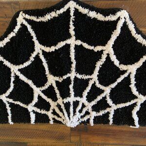 Cute Halloween Spiderweb Bath Rug